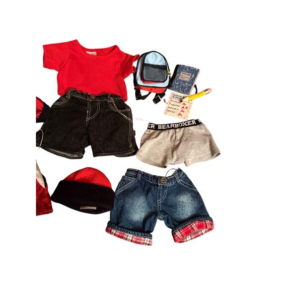 Build-A-Bear Clothing & Accessries 13 Piece Mega Lot -BABW 15-18" Bear Push Plus - Picture 3 of 16
